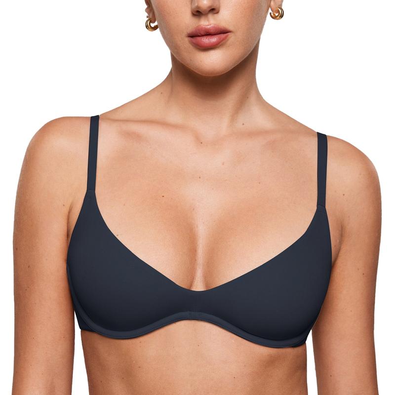 Women's Infeela Plus Plunge Bra - Unlined Underwire Sexy Demi Balconette Bras